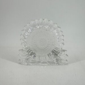 PartyLite Clear Glass Sunflower Votive Tealight Candle Holder P0271 Floral Decor